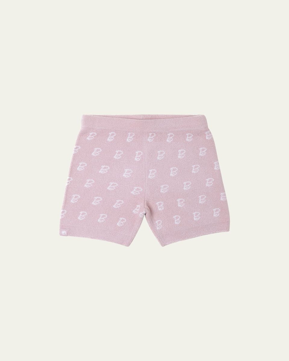 Girl's Barbie CozyChic Monogram Biker Shorts, Size 6-14